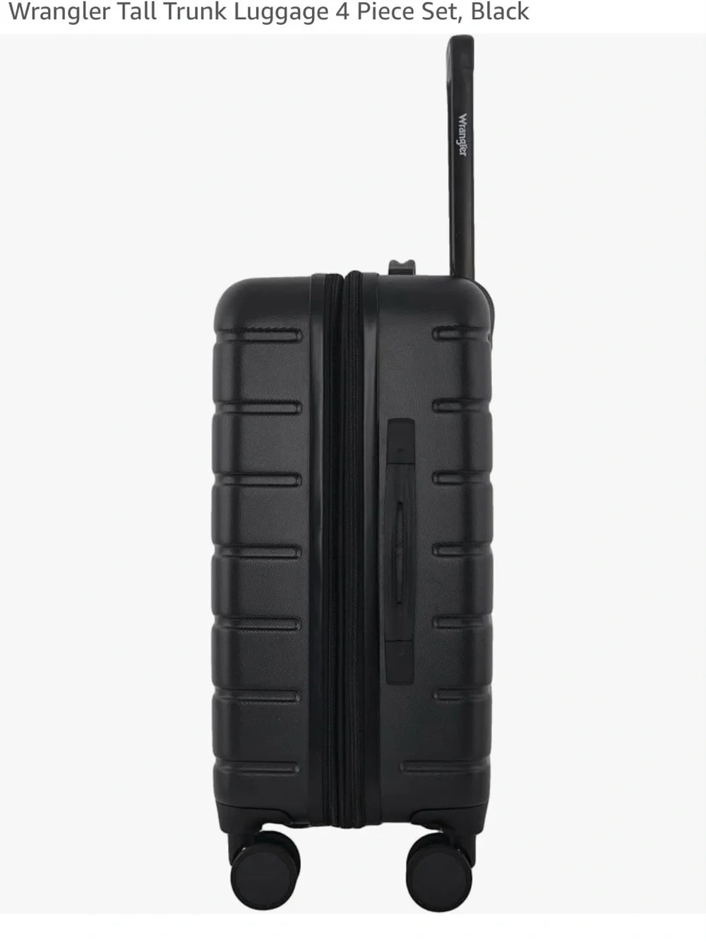 Wrangler Black Travel Luggage 4-Piece Set with Packing Cubes